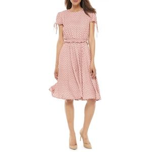 Gal Meets Glam Pink Polka Dot Easter Spring Dress